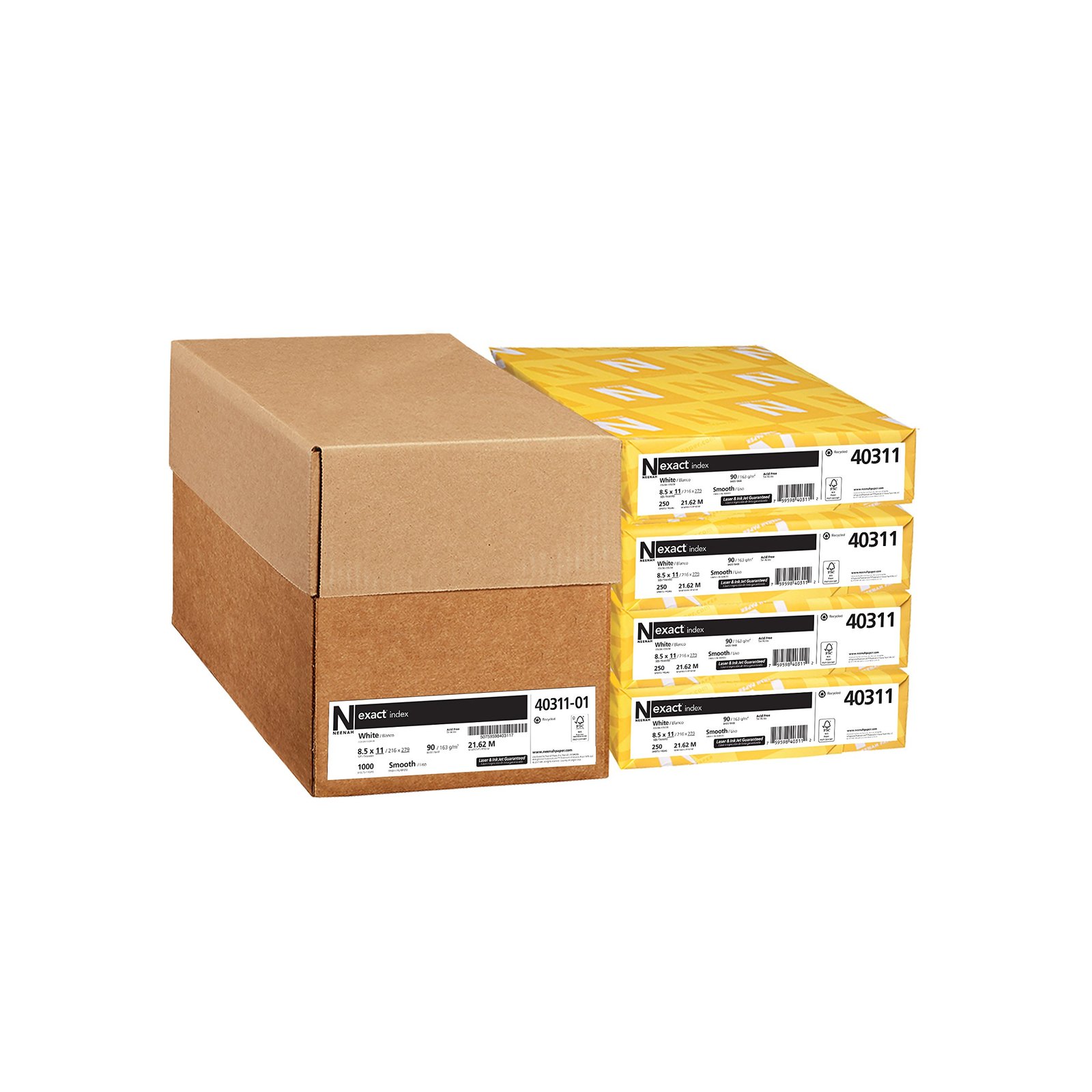 White Cardstock, 90 lb, Letter Size