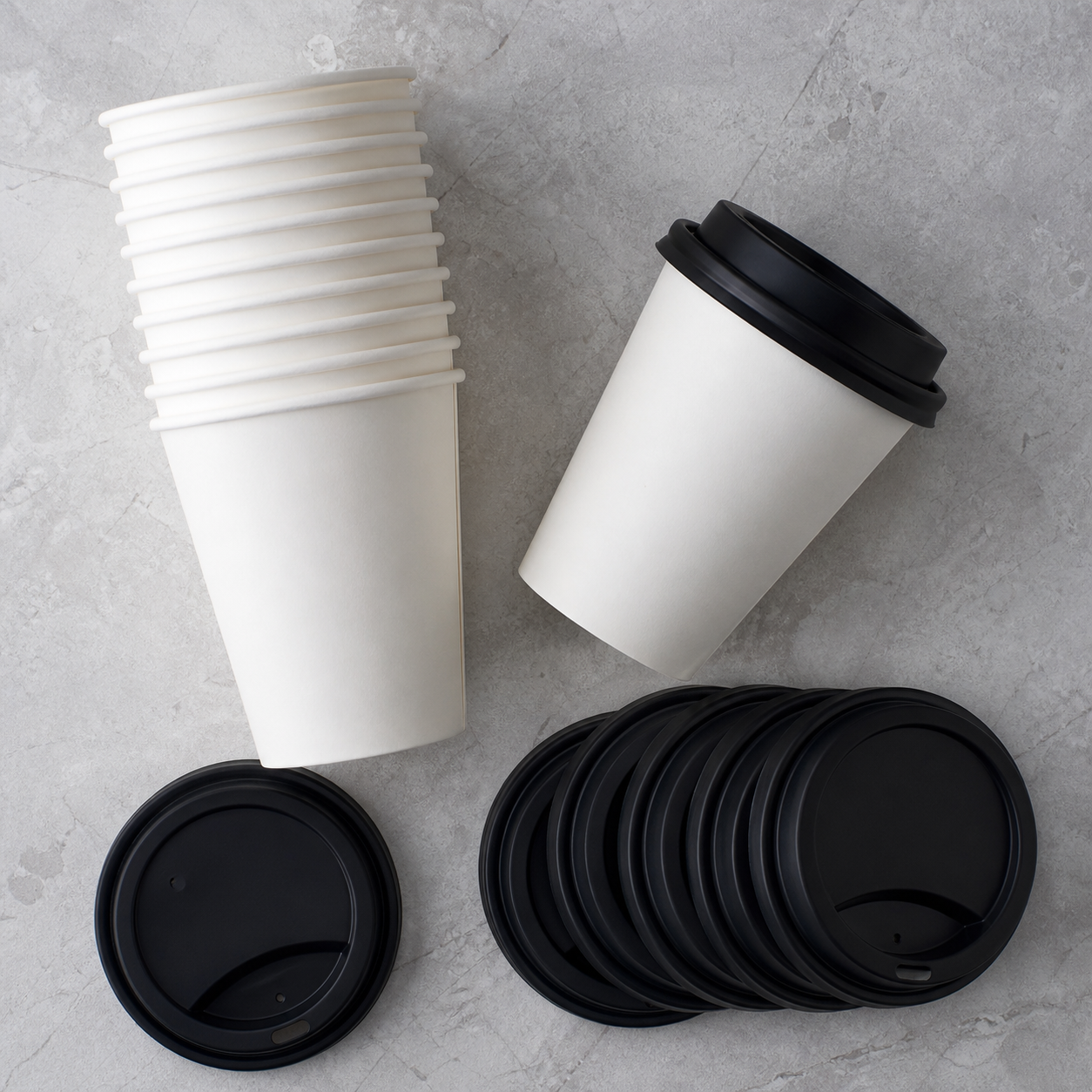 Hot Beverage Cups with Lids